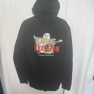 True Religion Black Zip Hoodie Buddha Guitar Logo Men’s L Large Streetwear